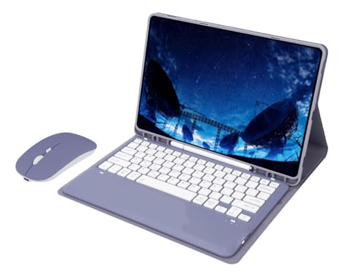 Capa Para Tablet, Capa + Mouse e Teclado Magnético Bluetooth Destacável Para iPad 6ª /5ª Geração air/air2 (Preto, Teclado retroiluminado) - Imagem 21