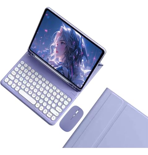 SAIL UP Capa + Teclado Bluetooth + Mouse Bluetooth Redondo Para Samsung Tab S7/s8 11pol. (Preto) - Imagem 16