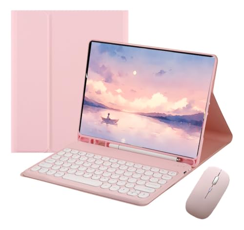 Capa Tablet Com Magnética e Removível Teclado e Mouse Bluetooth, Capa Para iPad Pro 12.9 Polegadas (Roxo) - Imagem 21