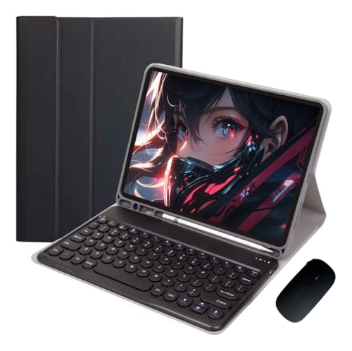 Capa Para Tablet, Capa + Mouse e Teclado Magnético Bluetooth Destacável Para IPad 6/5/air1/air2. - Imagem 24