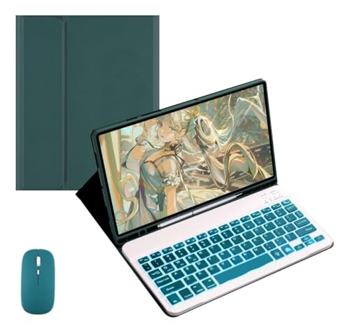 Capa Para Tablet, Capa + Mouse e Teclado Magnético Bluetooth Destacável Para iPad 6ª /5ª Geração air/air2 (Preto, Teclado retroiluminado) - Imagem 29