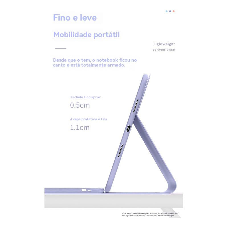 Capa Com Teclado Bluetooth Sem Fio Para iPad Pro 11 - Imagem 4