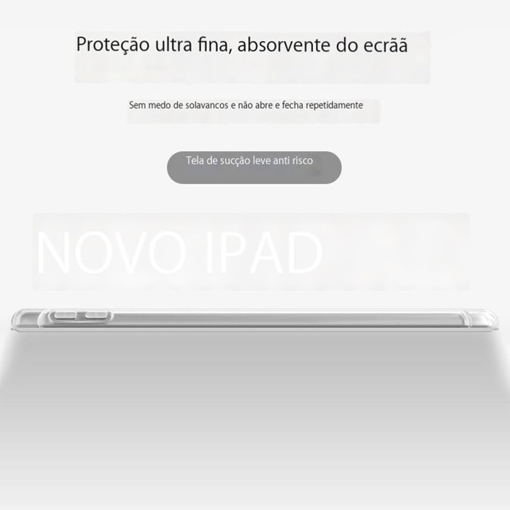Capa Para Tablet Para iPad Air 5 / Air 4 10.9" 2022/2020 Com Bandeja De Canetas Suporte Couro. - Imagem 6