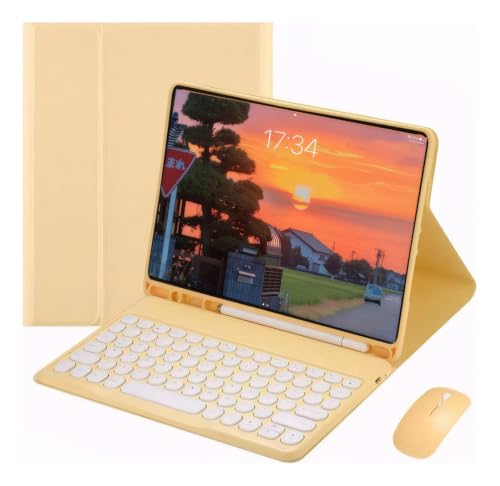 Capa Tablet Com Magnética e Removível Teclado e Mouse Bluetooth, Capa Para iPad Pro 12.9 Polegadas (Roxo) - Imagem 23