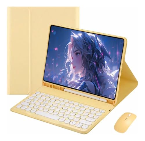 SAIL UP Capa + Teclado Bluetooth + Mouse Bluetooth Redondo Para Samsung Tab S7/s8 11pol. (Preto) - Imagem 19