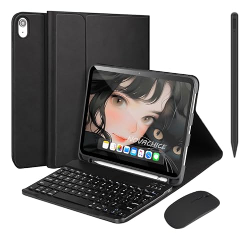 Capa Para Tablet, Capa + Caneta + Mouse e Teclado Magnético Bluetooth Destacável Para iPad Air4/air5 10,9 Polegadas. (Preto) - Imagem 11
