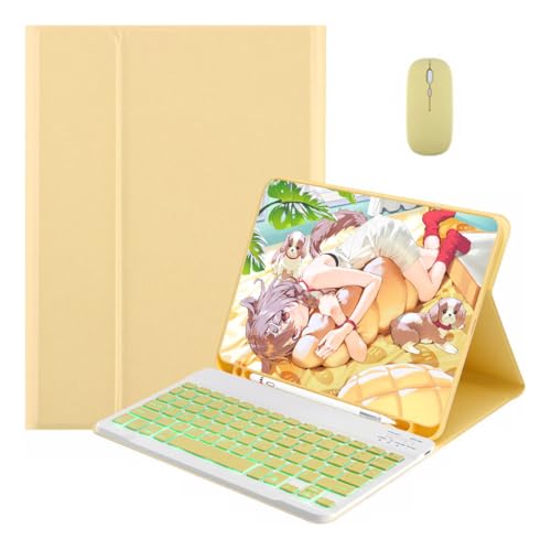 Capa Para Tablet, Capa + Mouse e Teclado Magnético Bluetooth Destacável Para iPad 6ª /5ª Geração air/air2 (Preto, Teclado retroiluminado) - Imagem 27