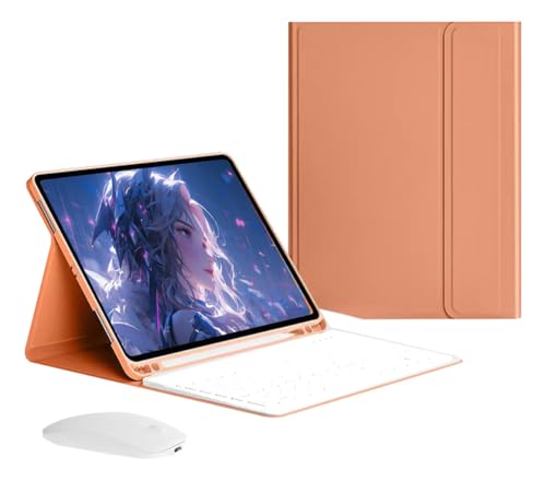 SAIL UP Capa + Teclado Bluetooth + Mouse Bluetooth Redondo Para Samsung Tab S7/s8 11pol. (Preto) - Imagem 17