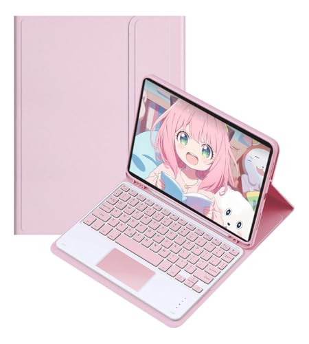 Capa para tablet para iPad de 10,2 polegadas de 8ª, 7ª e 9ª geração com teclado magnético sem fio, fina, leve e à prova de quedas (amarelo limão, Estilo comum) - Imagem 54