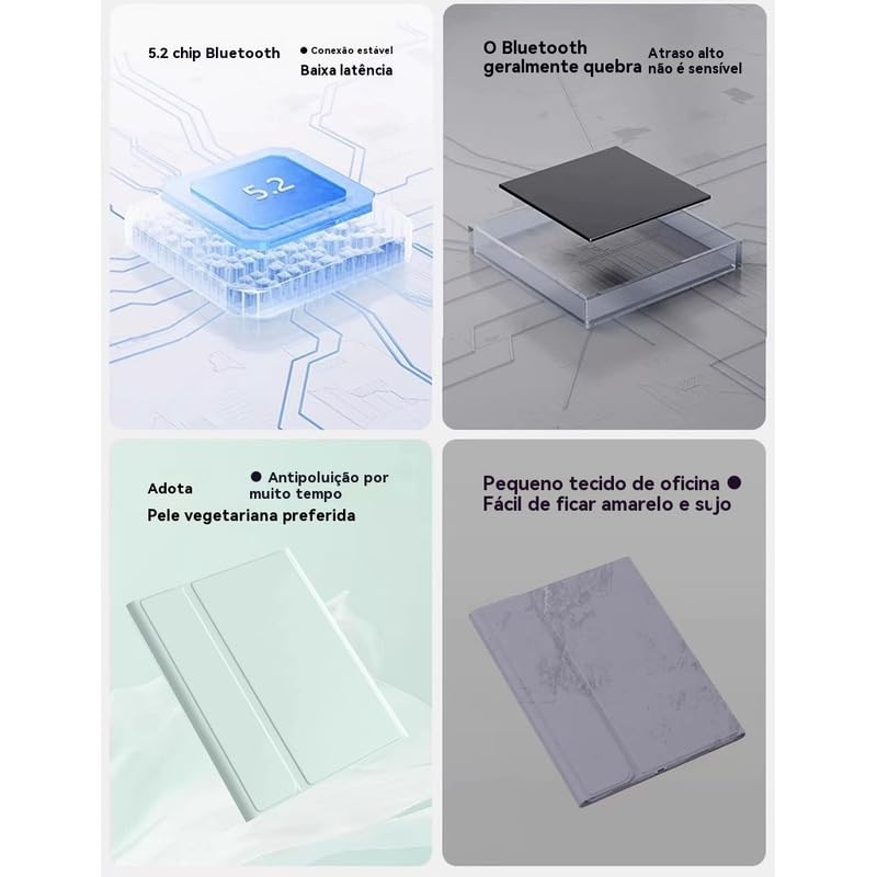 Capa Com Teclado Bluetooth Para Samsung Tab S7 Fe Plus 12.4 - Imagem 6