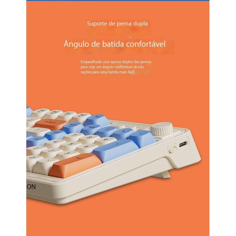 Teclado Sem Fio Para Jogos Abs Retroiluminado Bluetooth 2.4g - Imagem 9
