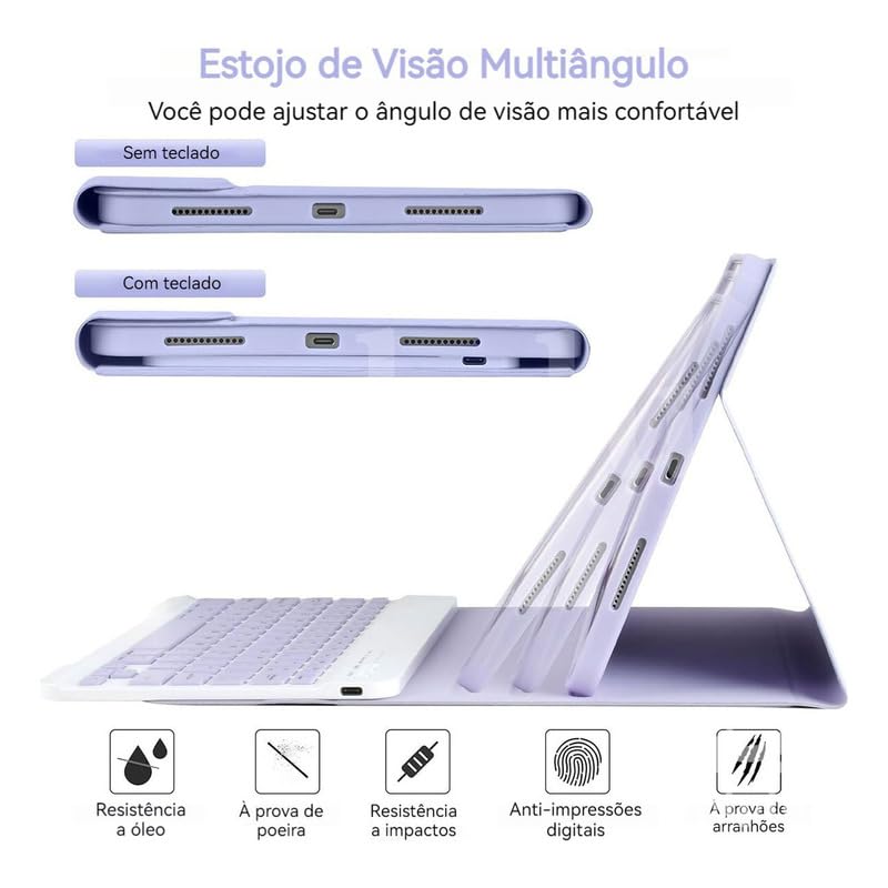 Capa Com Teclado Bluetooth Sem Fio Para iPad Pro 11 - Imagem 3