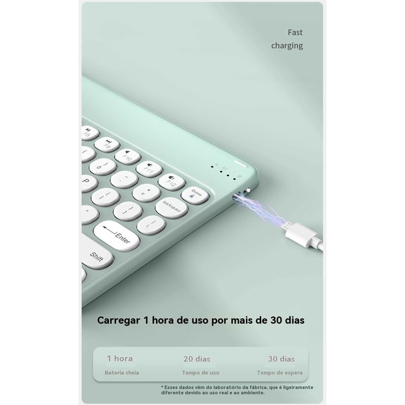 Capa Com Teclado Bluetooth Para Samsung Tab S7 Fe Plus 12.4 - Imagem 8