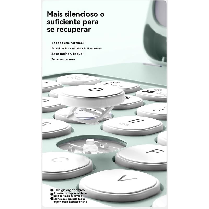 Capa Com Teclado Bluetooth Para Samsung Tab S7 Fe Plus 12.4 - Imagem 7