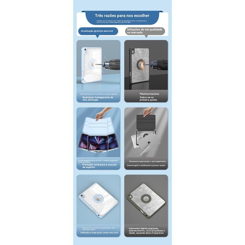 Capa Magnética Removível Para O iPad Pro De 11 Polegadas - Imagem 4