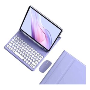Capa + Mouse + Teclado Redondo Para Samsung Tab A9+ 11 Polegadas X210/X216/X218