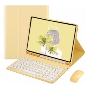 Kit Capa para iPad Pro 11: Case para Tablet + Teclado com teclas redondas + Mouse