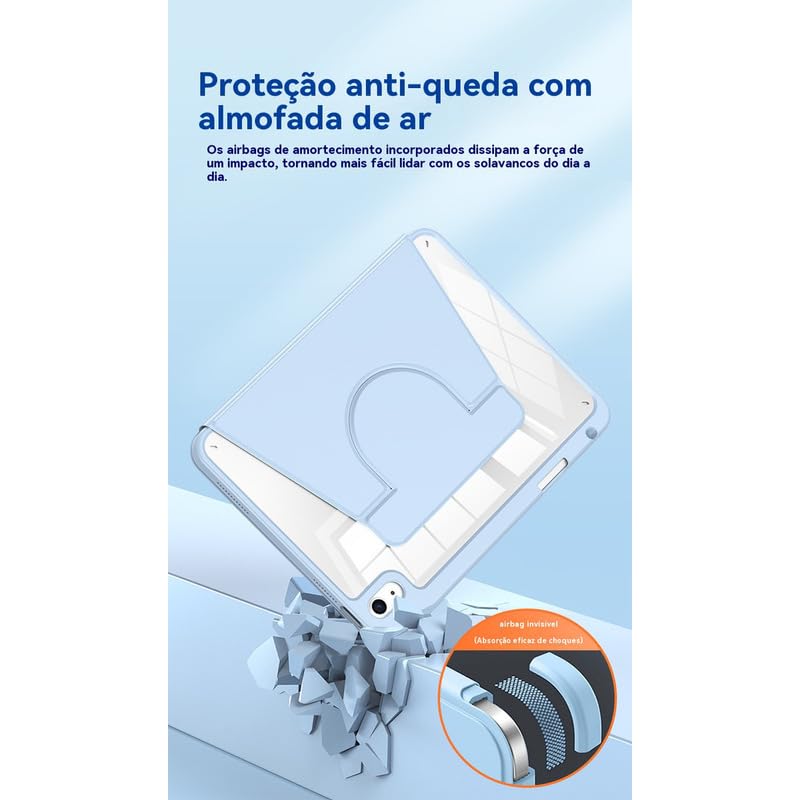 Capa Rotativa Dividida Anti-queda Para iPad 6/5/Air/Air2 9.7 in - Imagem 8