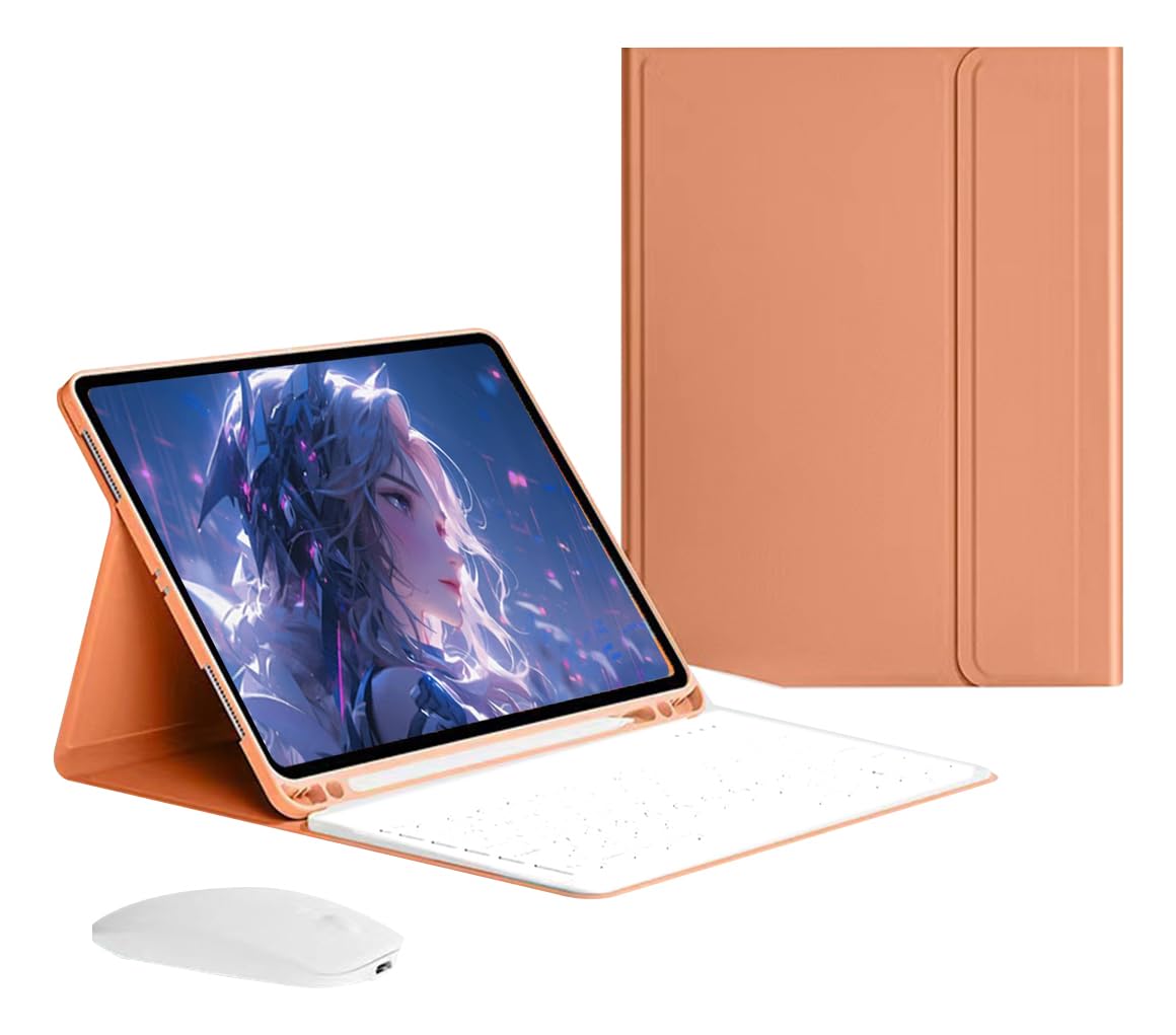 SAIL UP Capa + Teclado Bluetooth + Mouse Bluetooth Redondo Para Samsung Tab S7/s8 11pol. (Preto) - Imagem 12