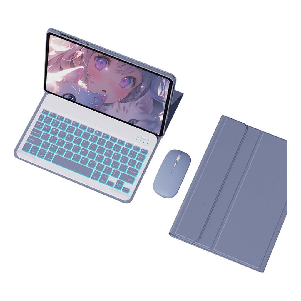 Capa Para Tablet, Capa + Mouse e Teclado Magnético Bluetooth Destacável Para Samsung S6 Lite 10.4 Pol (Verde Escuro, Teclado comum) - Imagem 12