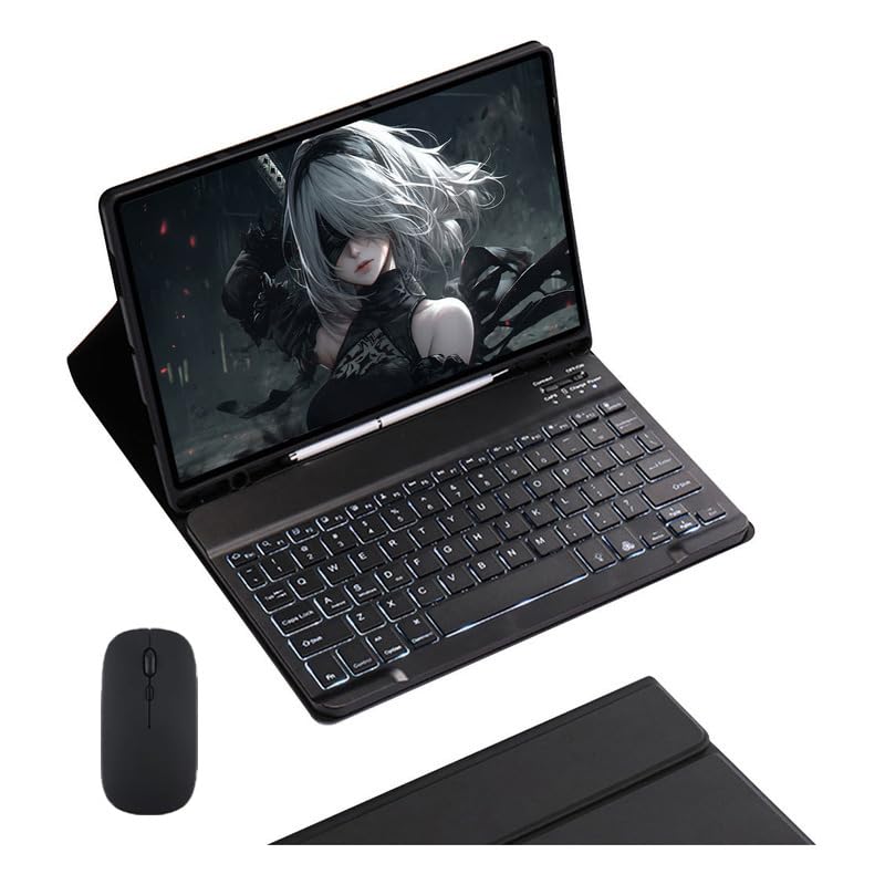 Capa Para Tablet, Capa + Mouse e Teclado Magnético Bluetooth Destacável Para IPad 9ª/ 8ª /7ª Geração (Preto, Teclado comum) - Imagem 30