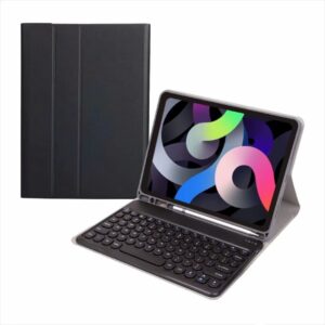 Adequado para A9 Plus 11 polegadas tablet capa protetora com teclado circular, retro clássico tampa de teclado de couro de cor sólida (preto)