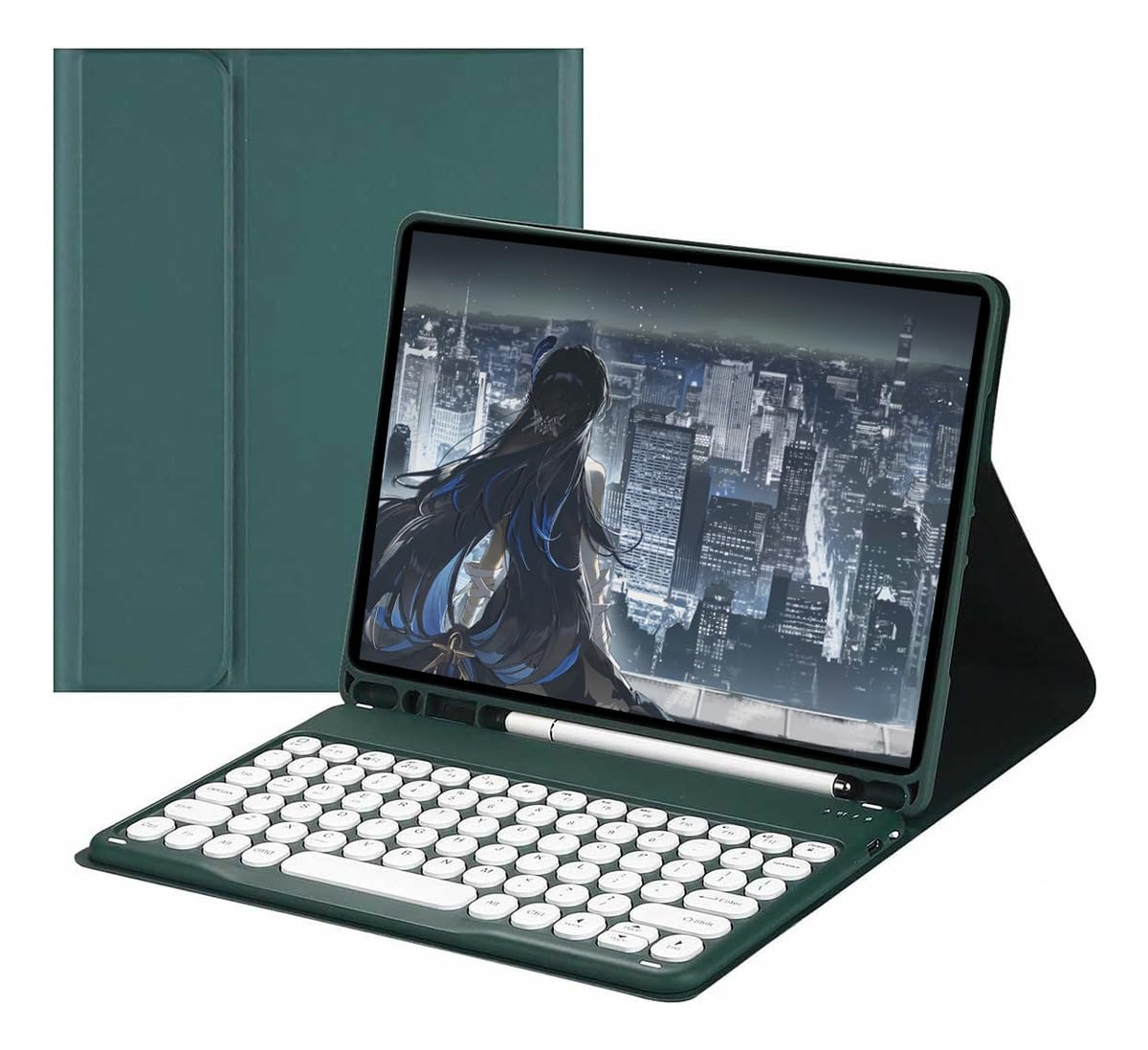 Capa para Tablet com Redonda Teclado iPad 7ª/8ª/9ª Geração