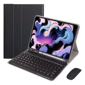 Capa Para Tab S7 Plus/s7fe/s8 Plus Com Redondo Teclado+mouse (Preto)