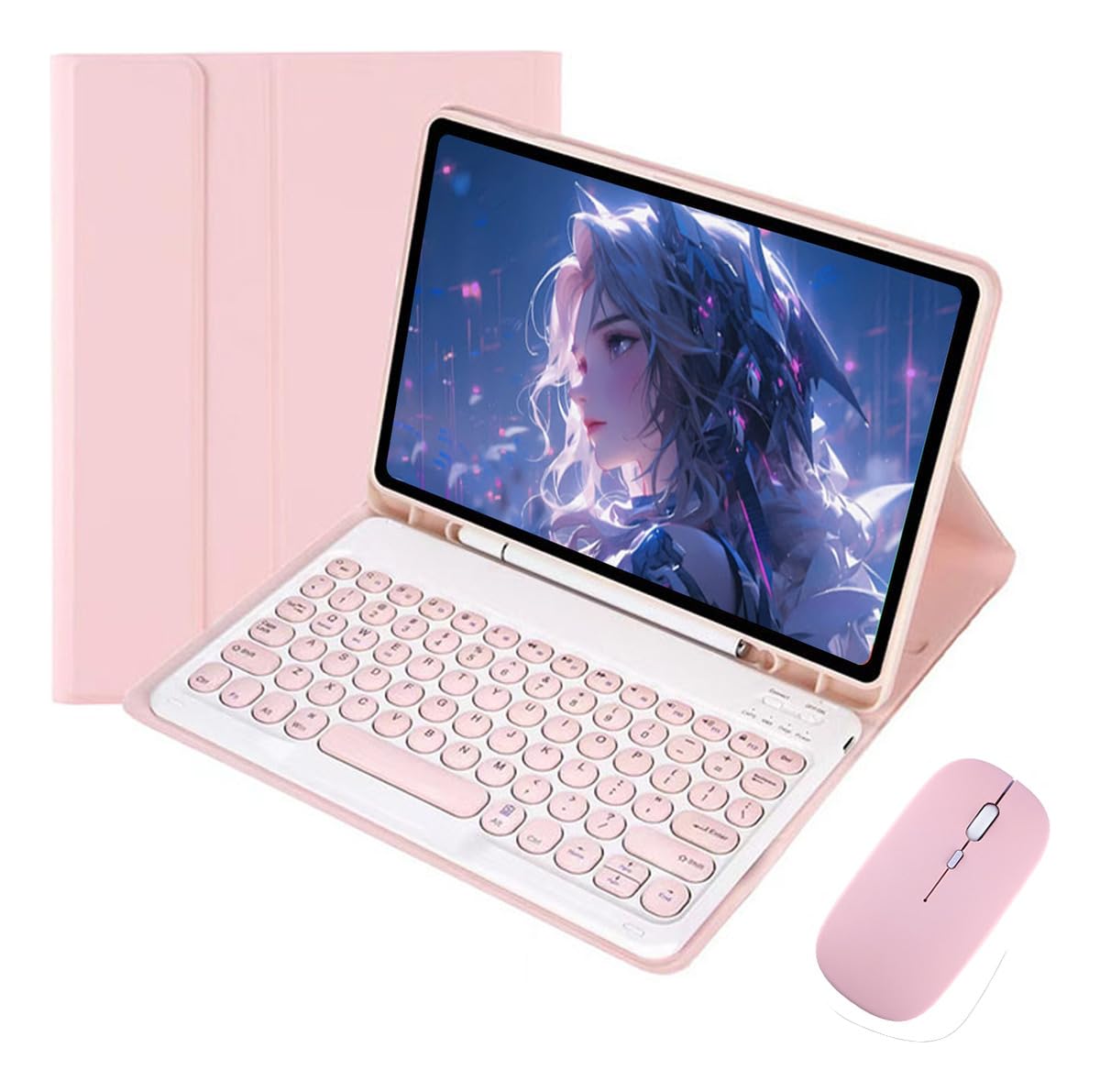 SAIL UP Capa + Teclado Bluetooth + Mouse Bluetooth Redondo Para Samsung Tab S7/s8 11pol. (Preto) - Imagem 13