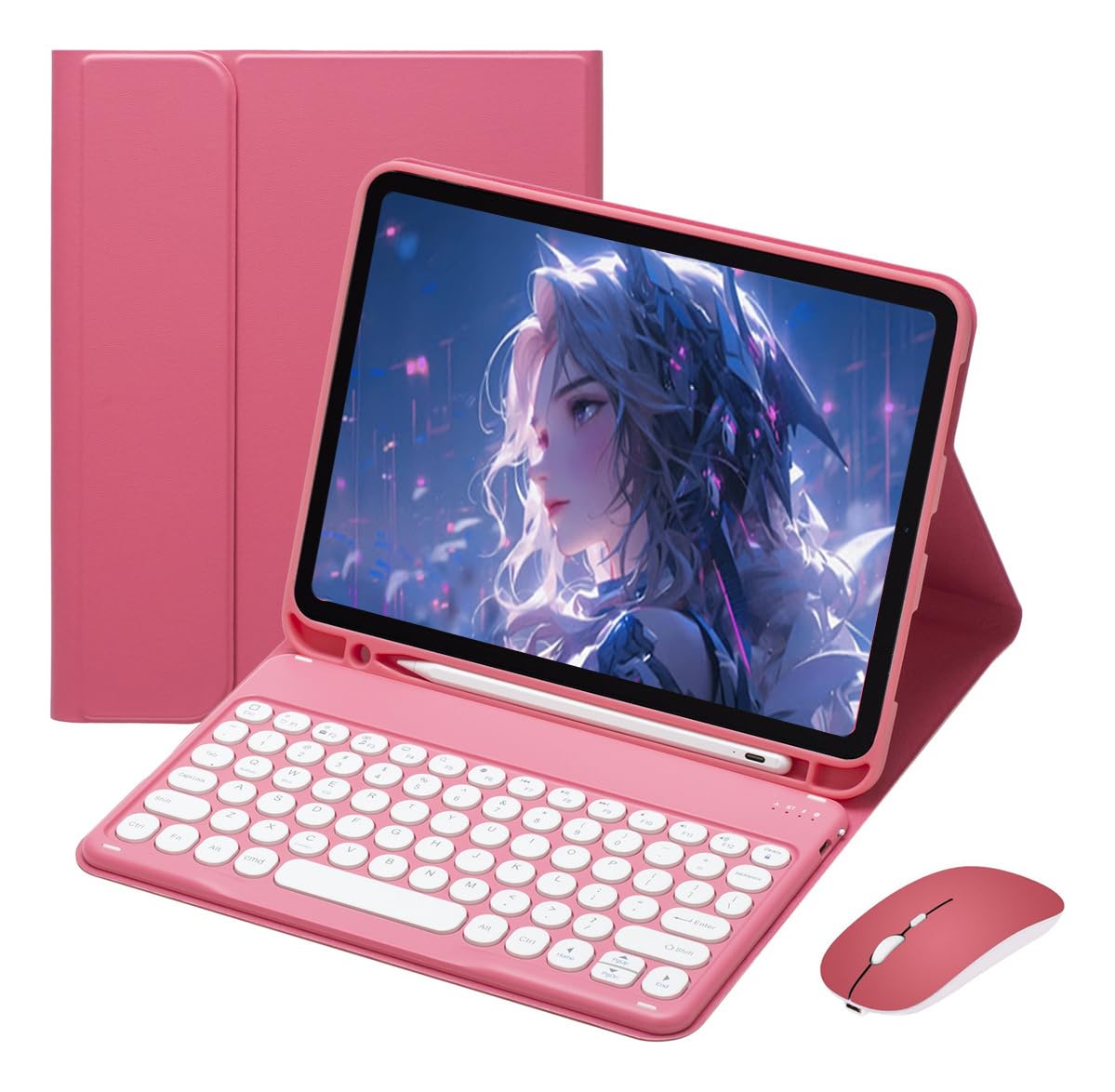 SAIL UP Capa + Teclado Bluetooth + Mouse Bluetooth Redondo Para Samsung Tab S7/s8 11pol. (Preto) - Imagem 10