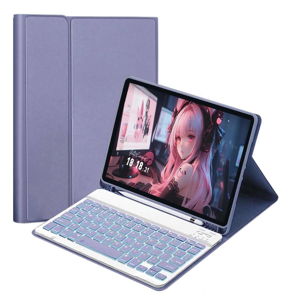 Capa Tablet com Teclado Removível Para Samsung S6 Lite 10.4 Polegadas - Imagem 10