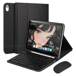 Capa Para Tablet, Capa + Mouse e Teclado Magnético Bluetooth Destacável Para IPad 9ª/ 8ª /7ª Geração (Preto, Teclado comum)