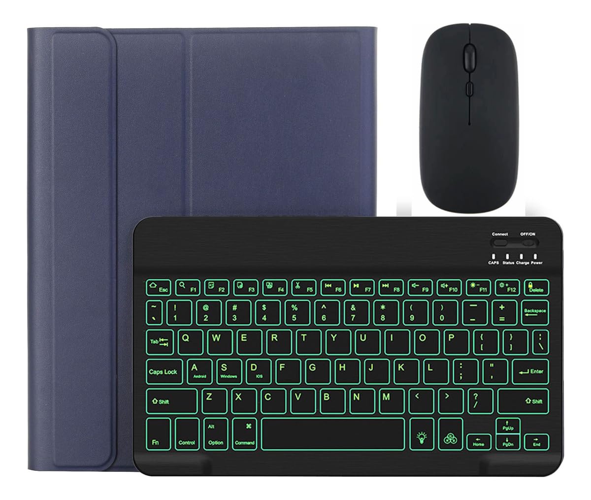 Teclado Retroiluminado & Mouse E Capa Para iPad Pro12.9pol (Cinza Lavanda) - Imagem 10