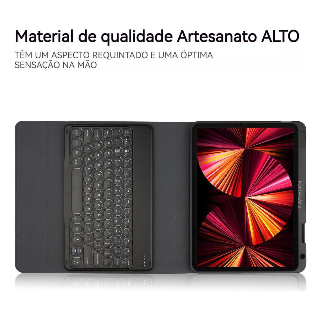 Capa para Tablet com Redonda Teclado iPad 7ª/8ª/9ª Geração - Imagem 4