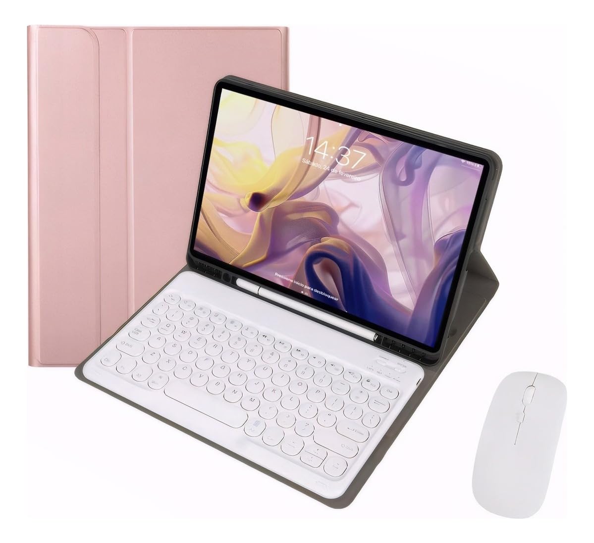Capa Para Tablet, Capa + Mouse e Teclado Magnético Bluetooth Destacável Para IPad 6/5/air1/air2. - Imagem 13