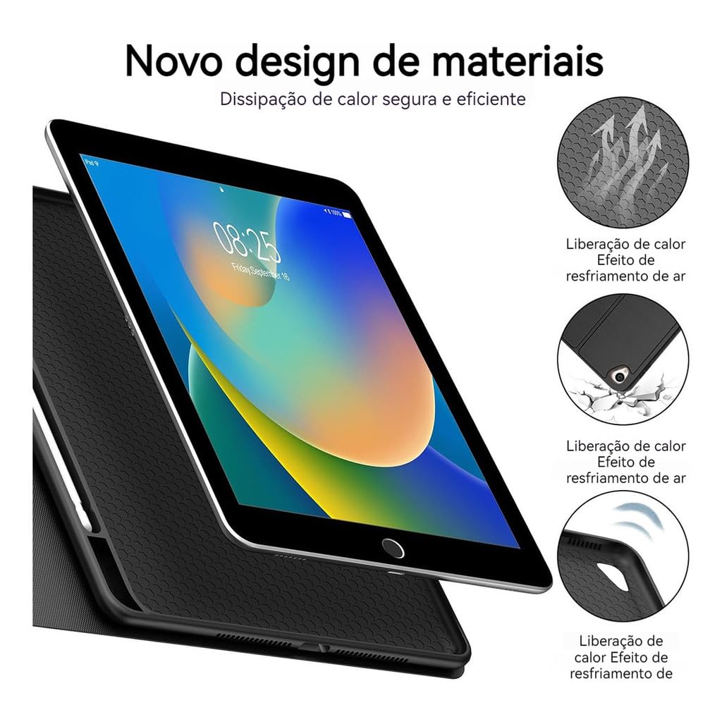 Capa Para Tablet, Capa + Mouse e Teclado Magnético Bluetooth Destacável Para IPad Mini 6 8,3 Polegadas - Imagem 3