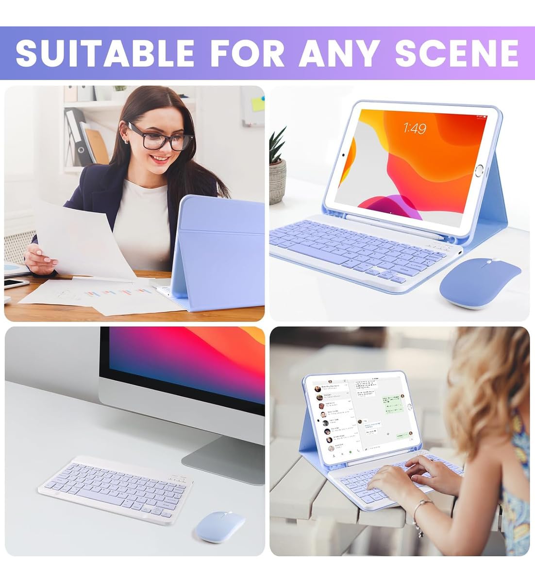 Capa Para Tablet, Capa + Mouse e Teclado Magnético Bluetooth Destacável Para Samsung Tablet A8 (Tartrazine, Teclado comum) - Imagem 14