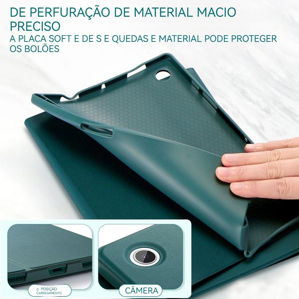 Capa Para Tablet, Capa + Mouse e Teclado Magnético Bluetooth Destacável Para Samsung Tab A7 T500/T505 10.4 (Rosa, Teclado comum) - Imagem 15