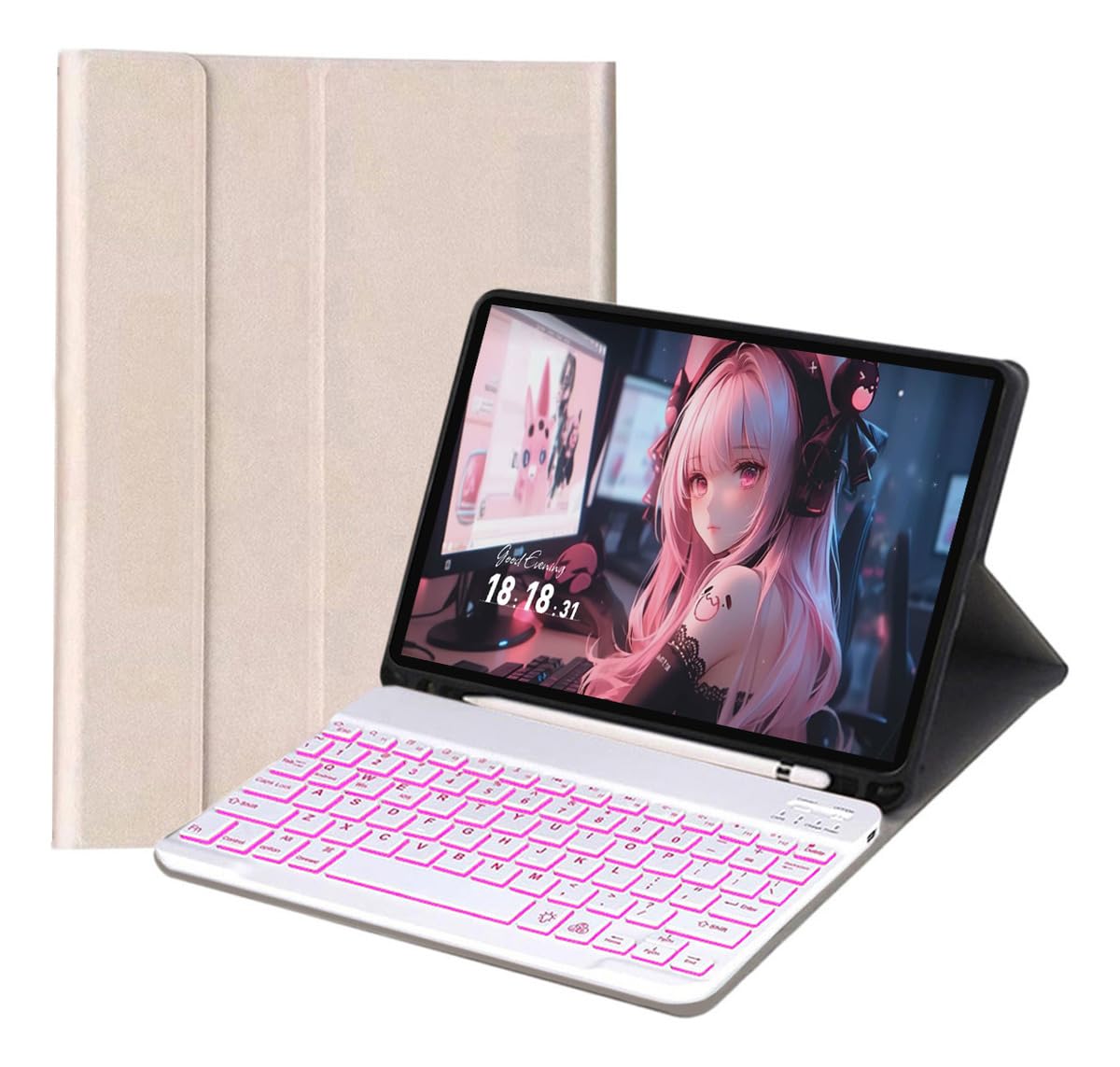 Capa Tablet com Teclado Removível Para Samsung S6 Lite 10.4 Polegadas - Imagem 12