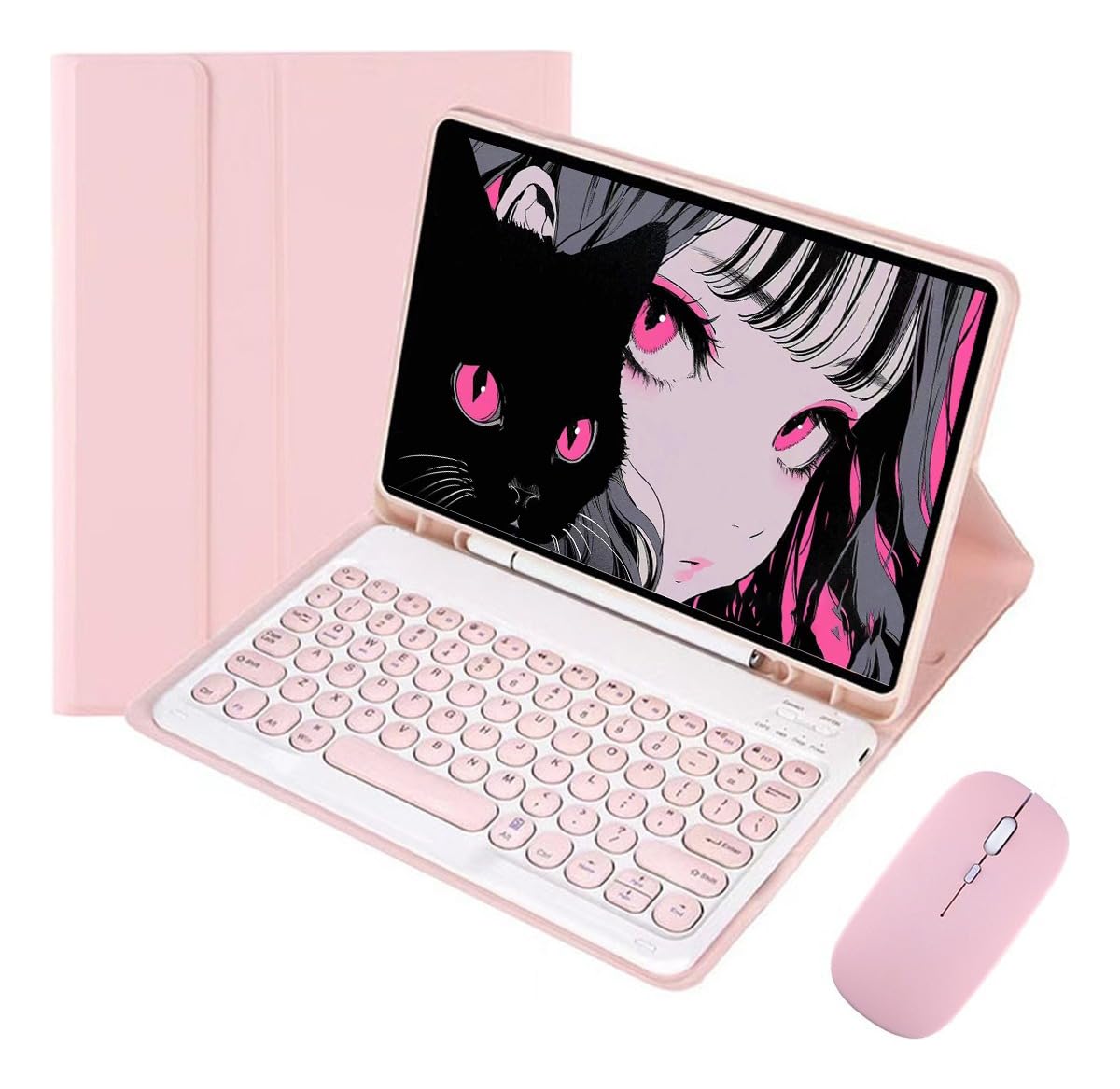Capa Para Tablet, Capa + Mouse e Teclado Magnético Bluetooth Destacável Para IPad 6/5/air1/air2. - Imagem 15