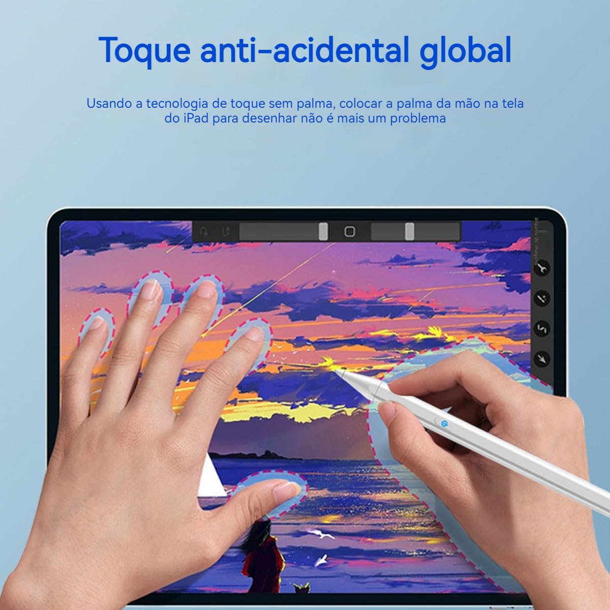 Capa Para Tablet, Capa + Caneta + Mouse e Teclado Magnético Bluetooth Destacável Para iPad Air4/air5 10,9 Polegadas. (Preto) - Imagem 9