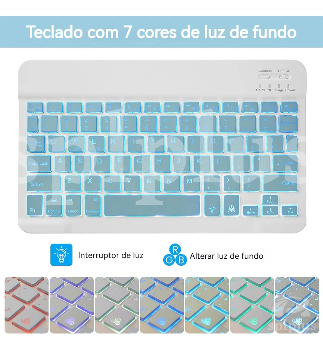 Capa Para Tab S7/s8+teclado Retroiluminado + Mouse - Imagem 9