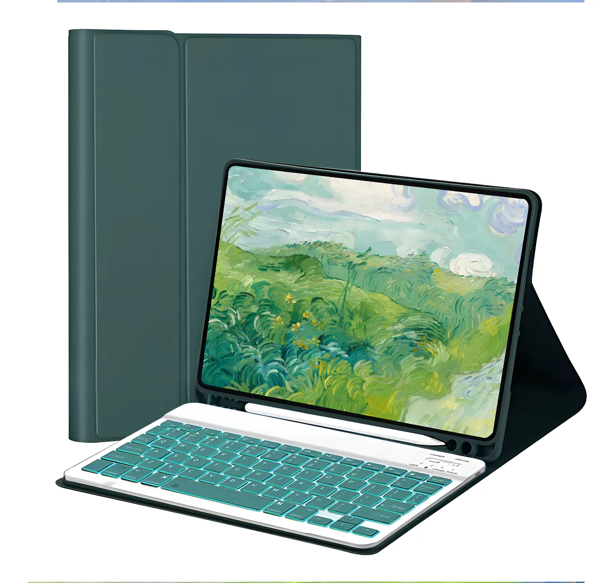 Capa Para Tab A8 10.5 X200/x205 Teclado Bluetooth Iluminado Cor Preto Teclado Iluminado - Imagem 7