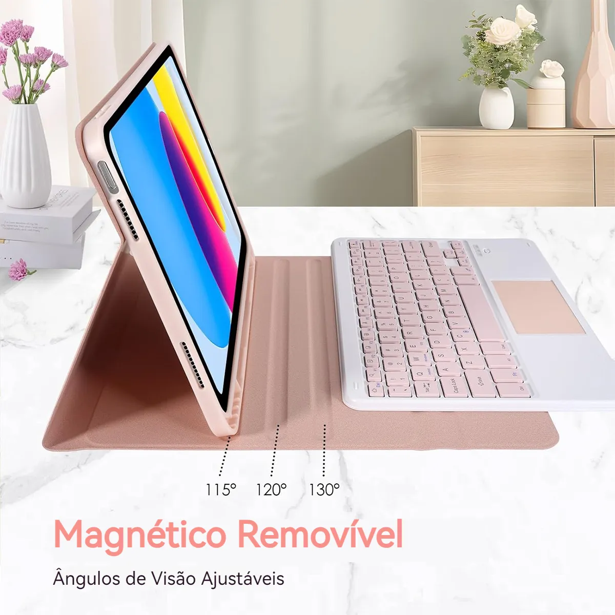 Capa Para iPad Air 11 Pol. (m2/m3) Com Teclado Touch + Mouse - Imagem 5