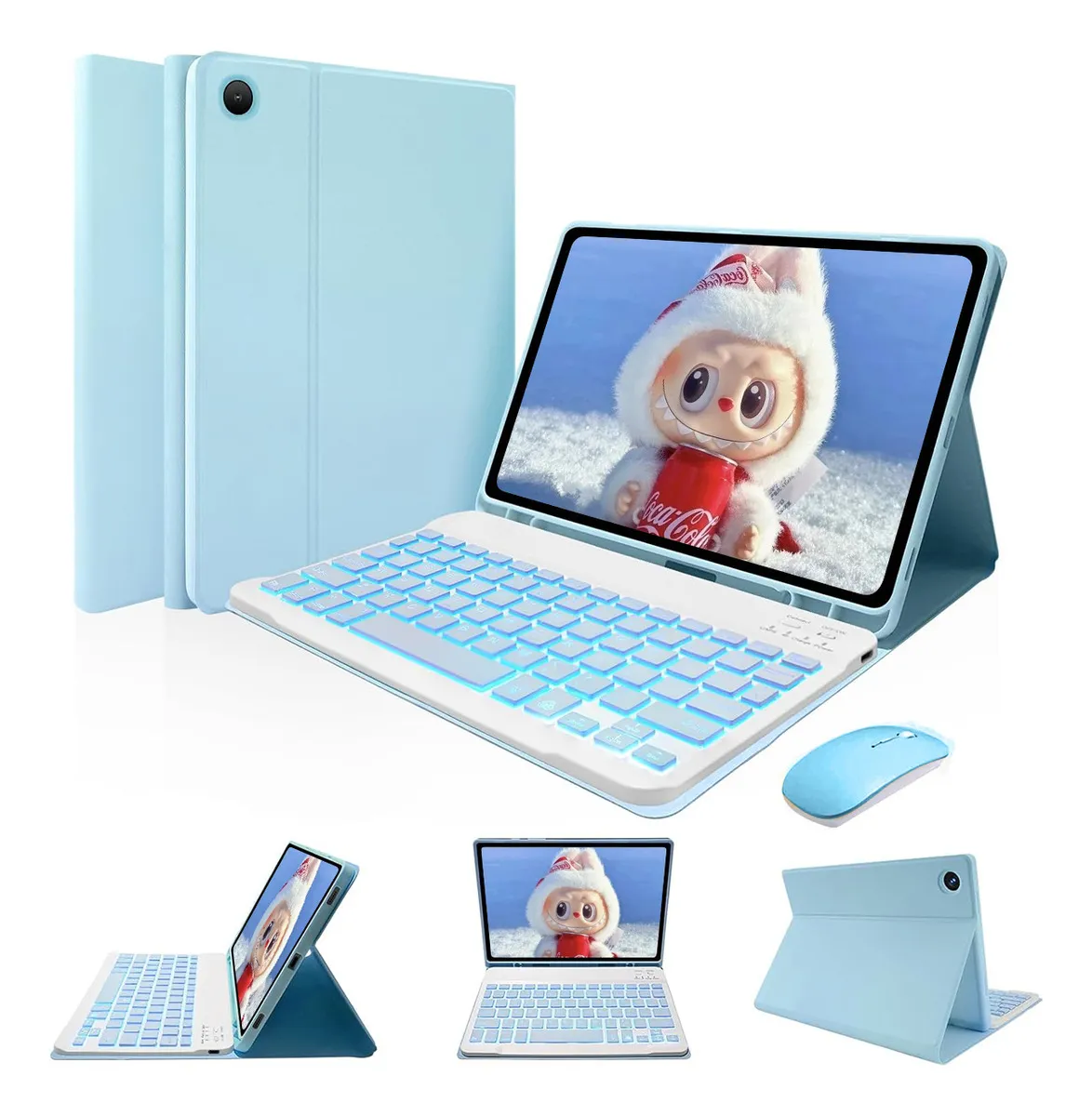 Capas E Mouse Para Tab S6 Lite Com Teclado Retroiluminado - Imagem 12