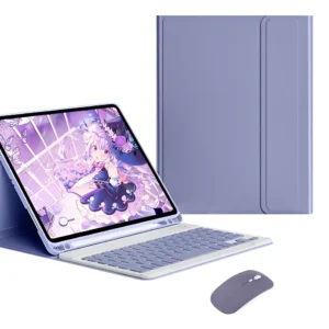 Splplus Capa Caneta Teclado Mouse Para Samsung Tab A7 Cor Conjunto De 4 Peças Cinza Lavanda