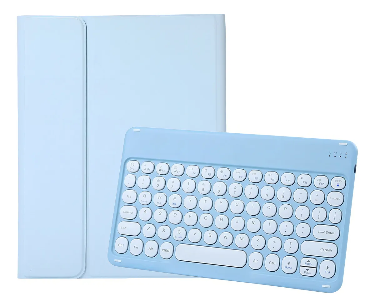 Capa Magnética de Couro com Teclado Touch Para Tab S7 / S7FE / S8 Cor Elegante Preto Shell & Teclado Touch - Imagem 15