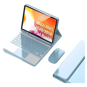 Teclado Touch + Mouse Recarregável + Capa Para iPad Pro 11