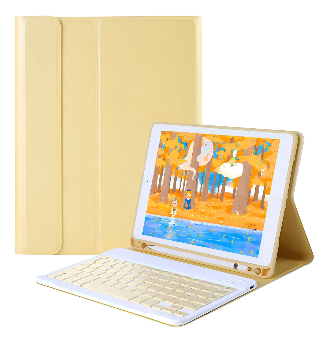 Capa Para iPad Air4/air5 10.9pol E Teclado De Bluetooth Cor Lavender Grey + Teclado - Imagem 7