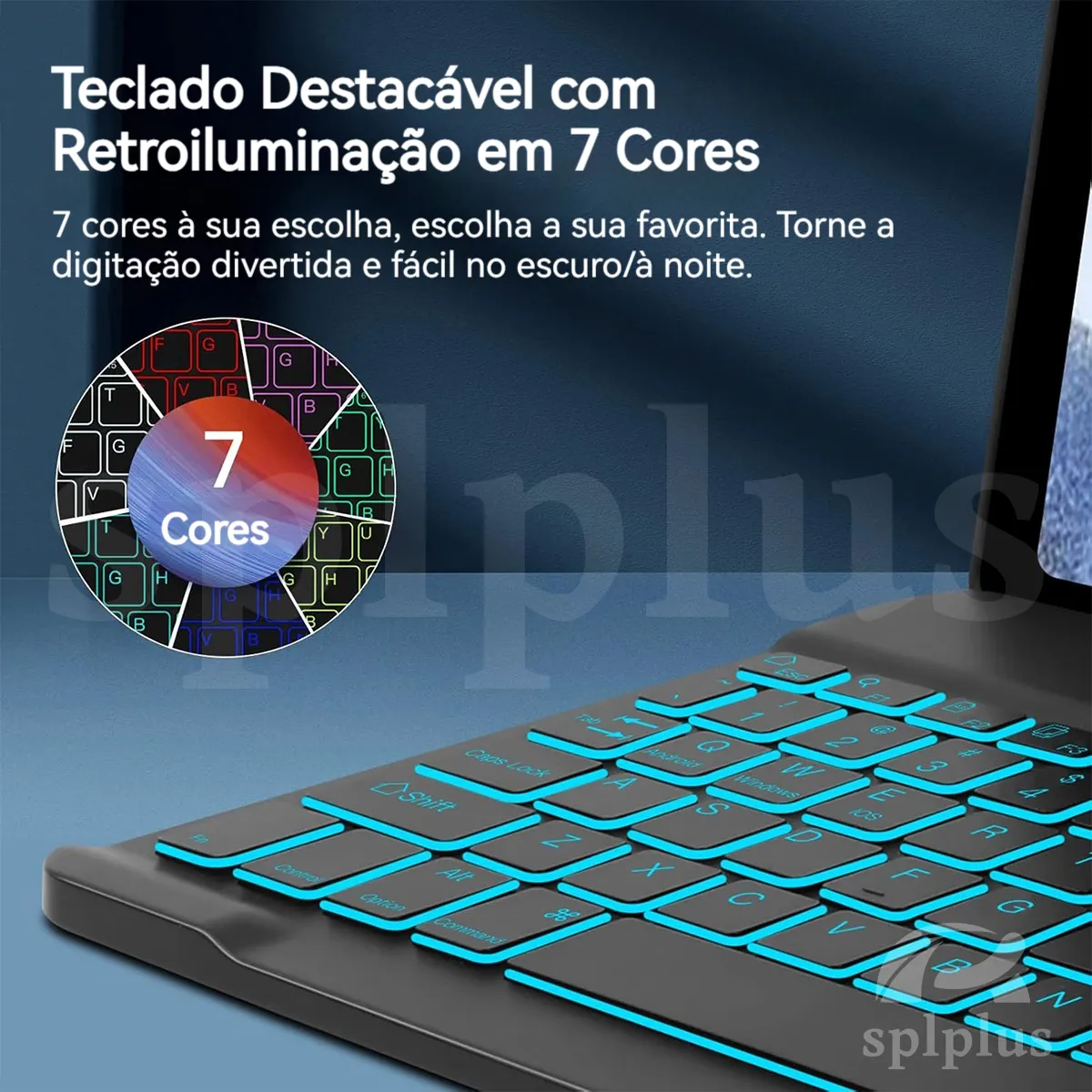 Capas E Mouse Para Tab S6 Lite Com Teclado Retroiluminado - Imagem 6